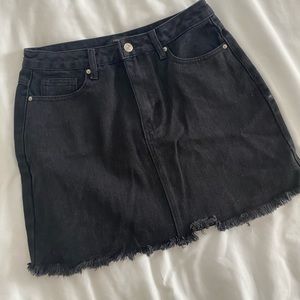 Black jean skirt